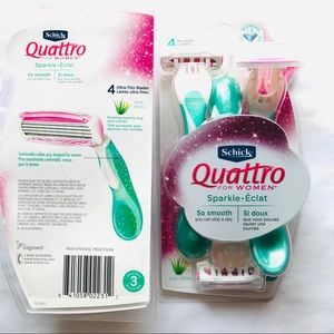 2PKS Schick Quattro with sparkling comfort grip.